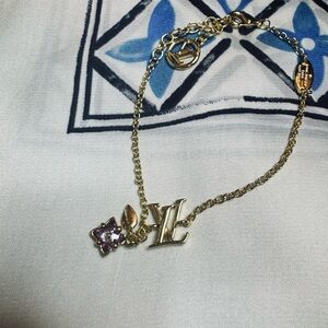 Louis Vuitton Gold and Purple LV Charm Bracelet M61084 LE1124